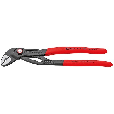 Переставні кліщі Knipex Cobra QuickSet (з автопуском) сантехнічні, 250 мм (87 21 250)